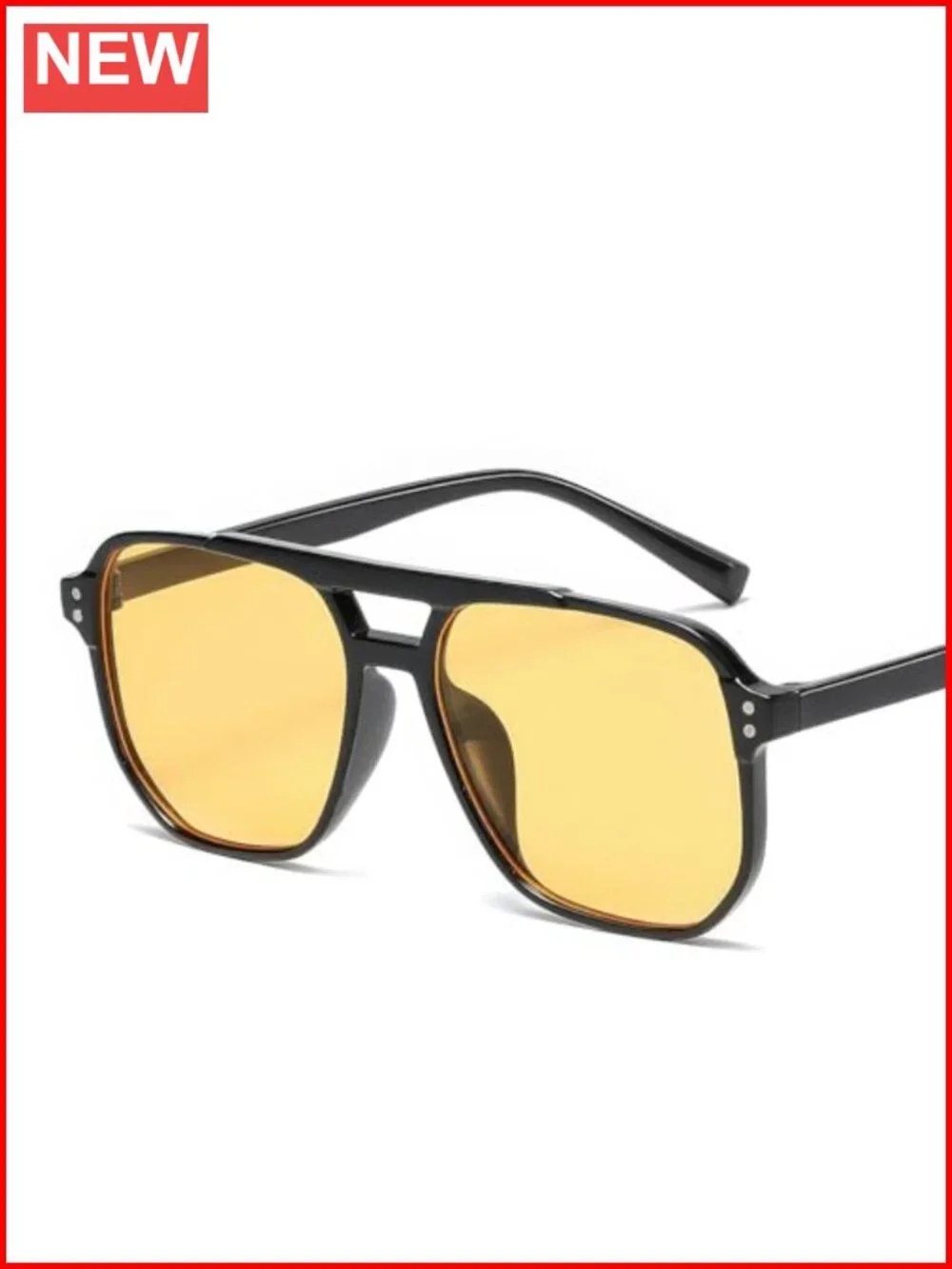 Retro Square Aviator Sunglasses UV400 Vintage Trendy Narrow Frame Sun Glasses